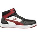 M-630050-43 - Puma Frontcourt BLK/WHT/RED Mid S3L ESD FO HRO SR munkavédelmi bakancs - Puma