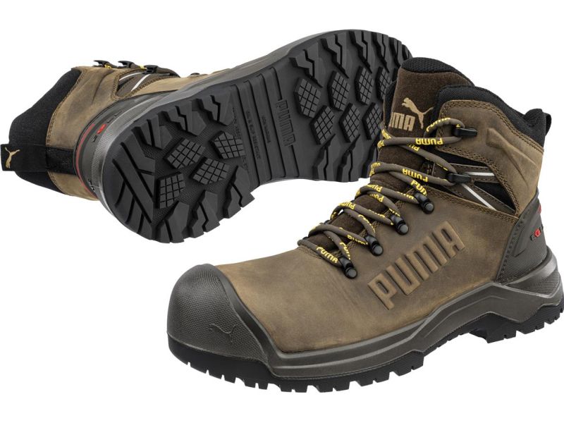 PUM-632710 S3S - Puma munkavédelmi bakancs IRON HD BROWN MID S3S FO LG SR - Puma